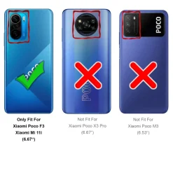 Xiaomi Poco F3 / Mi 11i - Klapphülle mit Kartenfächern