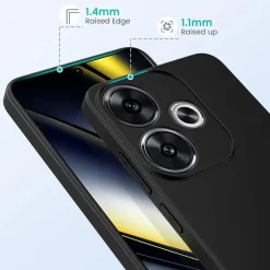 Xiaomi Poco F6 - Slim Silikon Backcover Schwarz