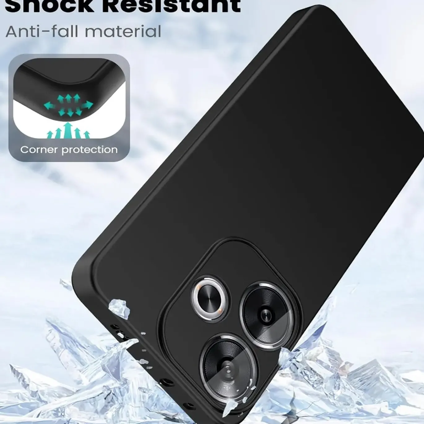 Xiaomi Poco F6 - Slim Silikon Backcover Schwarz