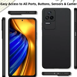 Xiaomi Poco F4 - Slim Silikon Backcover Schwarz