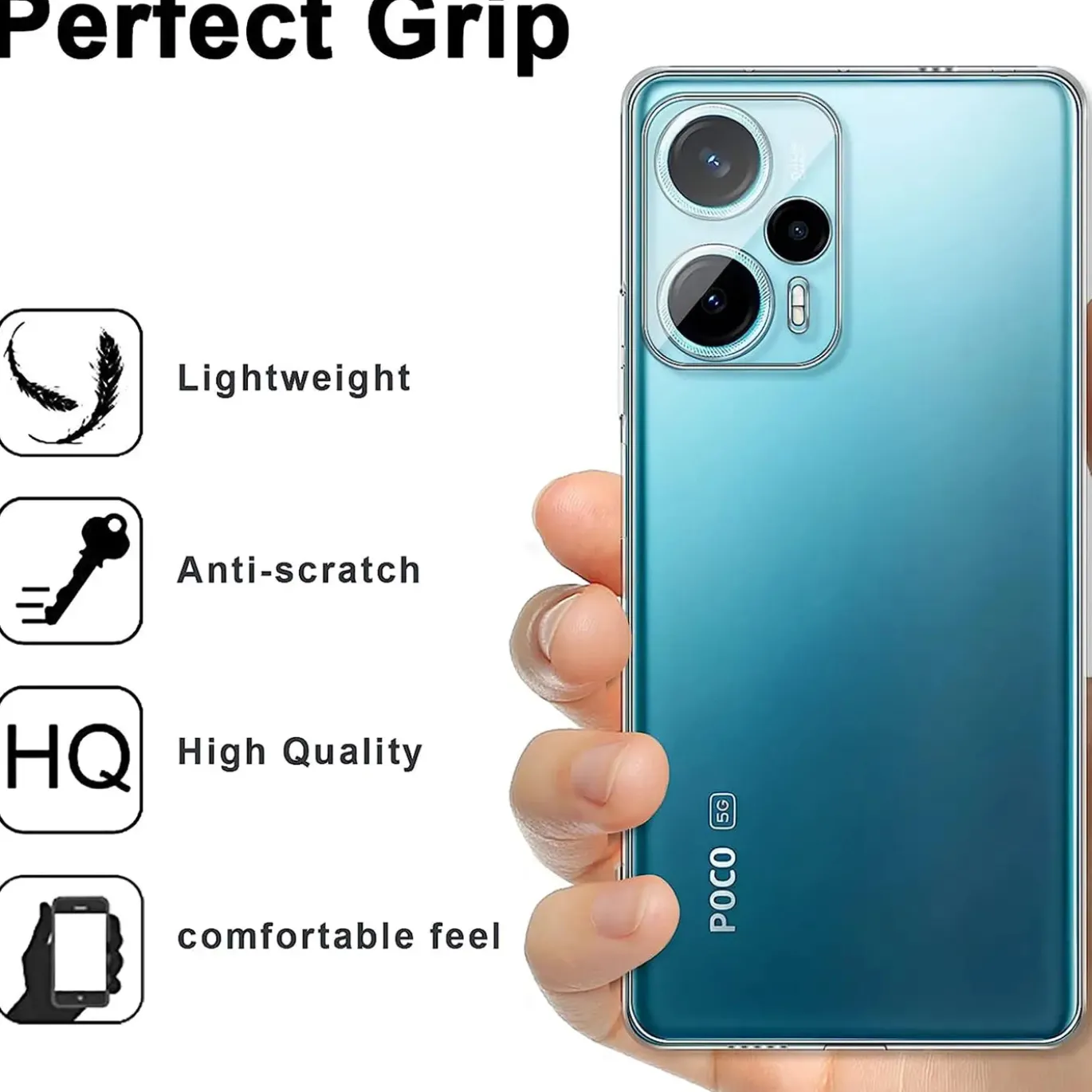 Xiaomi Poco F5 5G - Slim Clear Case Hülle