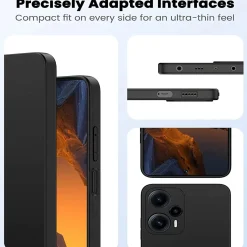 Xiaomi Poco F5 5G - Slim Silikon Backcover Schwarz