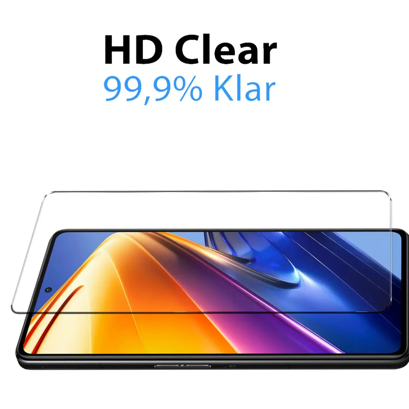 Xiaomi Poco F4 GT - 9H Displayschutzfolie 2x Display & Kamera