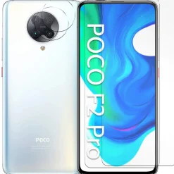 Xiaomi Poco F2 Pro - 9H Displayschutzfolie 2x Display & Kamera