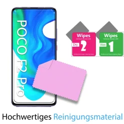 Xiaomi Poco F2 Pro - 9H Displayschutzfolie 2x Display & Kamera