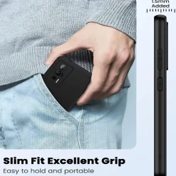 Xiaomi Poco F5 Pro 5G - Slim Silikon Backcover Schwarz
