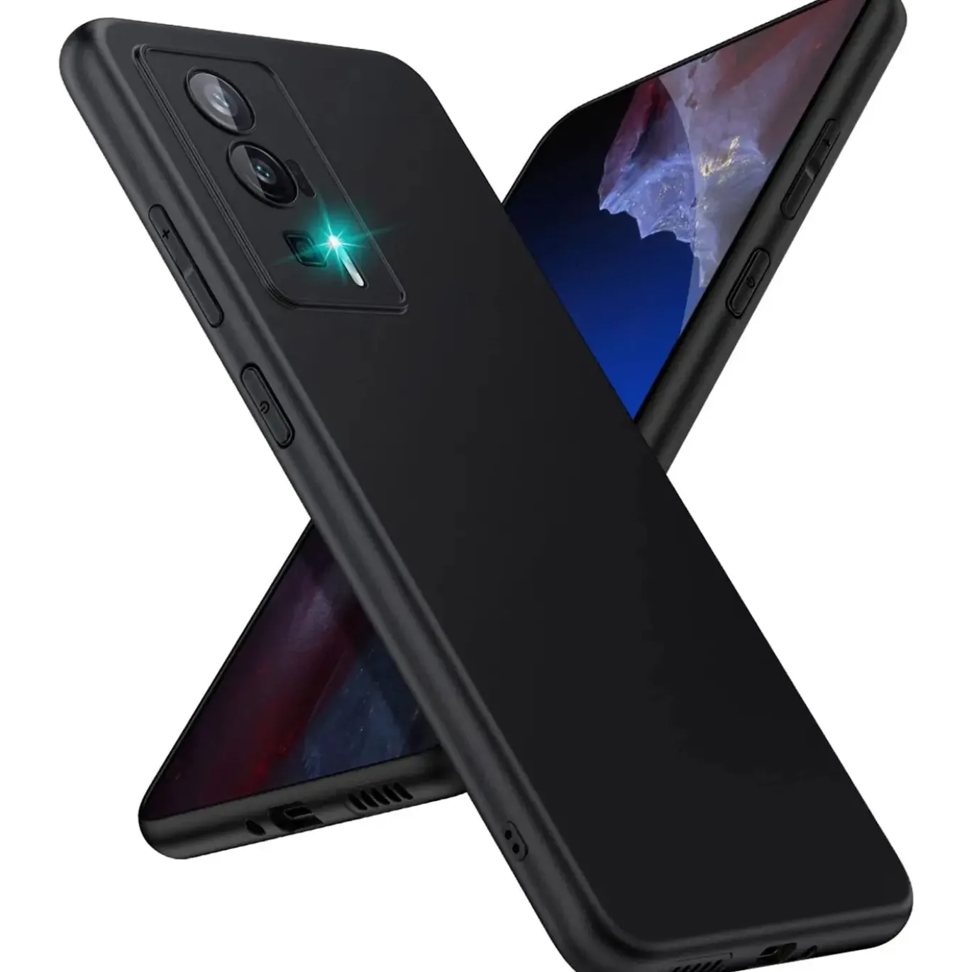 Xiaomi Poco F5 Pro 5G - Slim Silikon Backcover Schwarz
