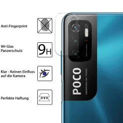 Xiaomi Poco M3 - 9H Displayschutzfolie 2x Display & Kamera