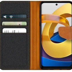 Xiaomi Poco M4 Pro 5G - Jeanslook Klapphülle mit Kartenfach