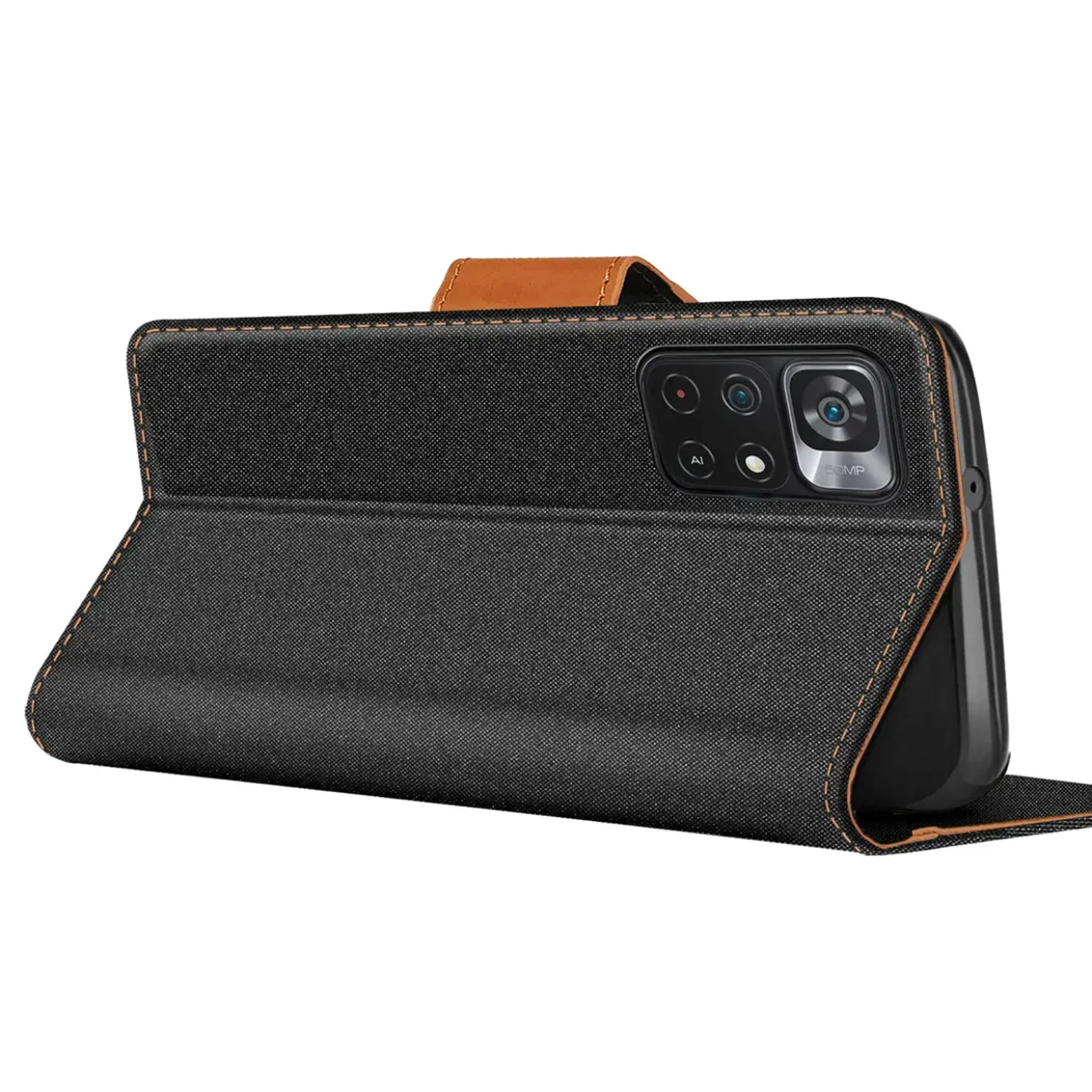 Xiaomi Poco M4 Pro 5G - Jeanslook Klapphülle mit Kartenfach