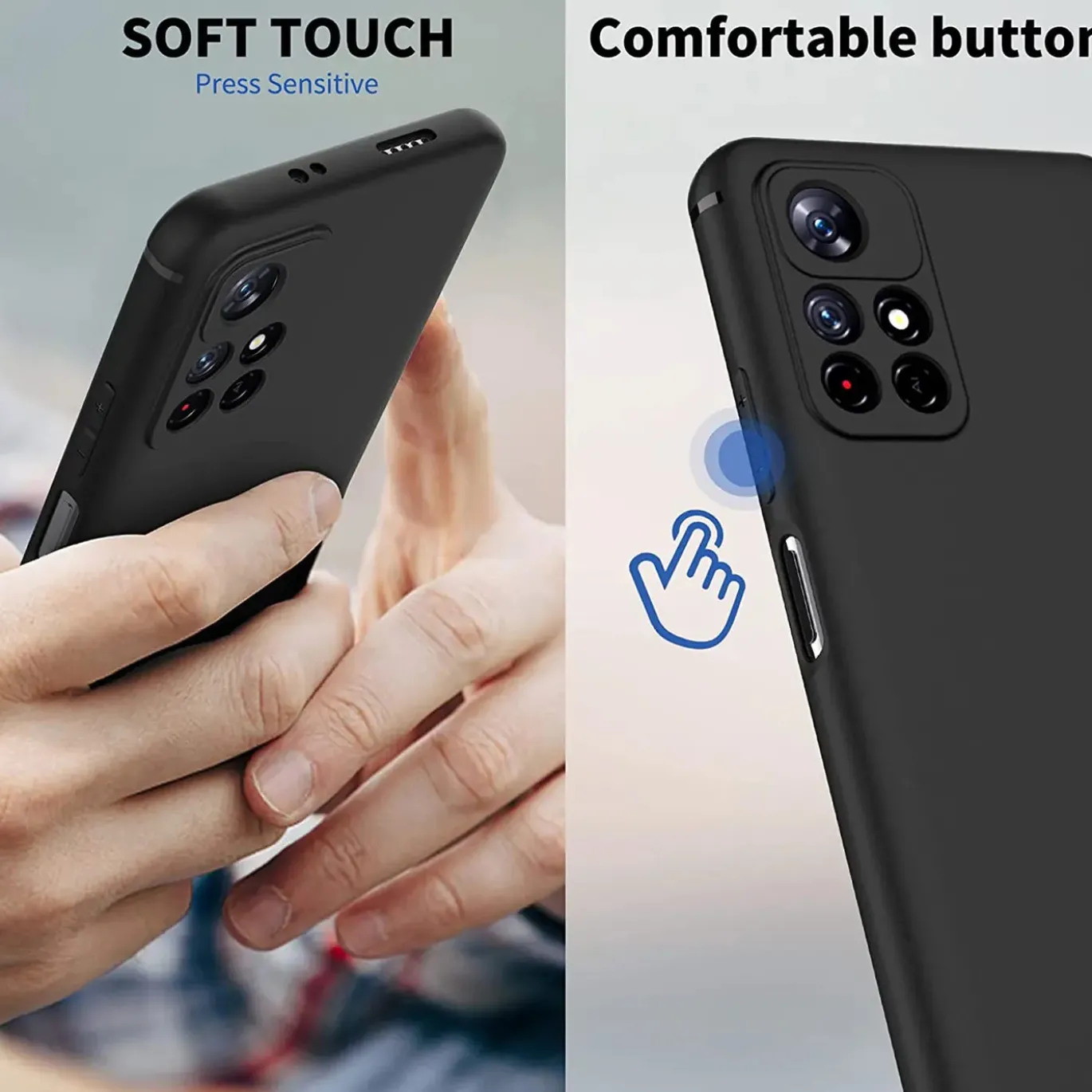 Xiaomi Poco M4 Pro 5G - Slim Silikon Backcover Schwarz