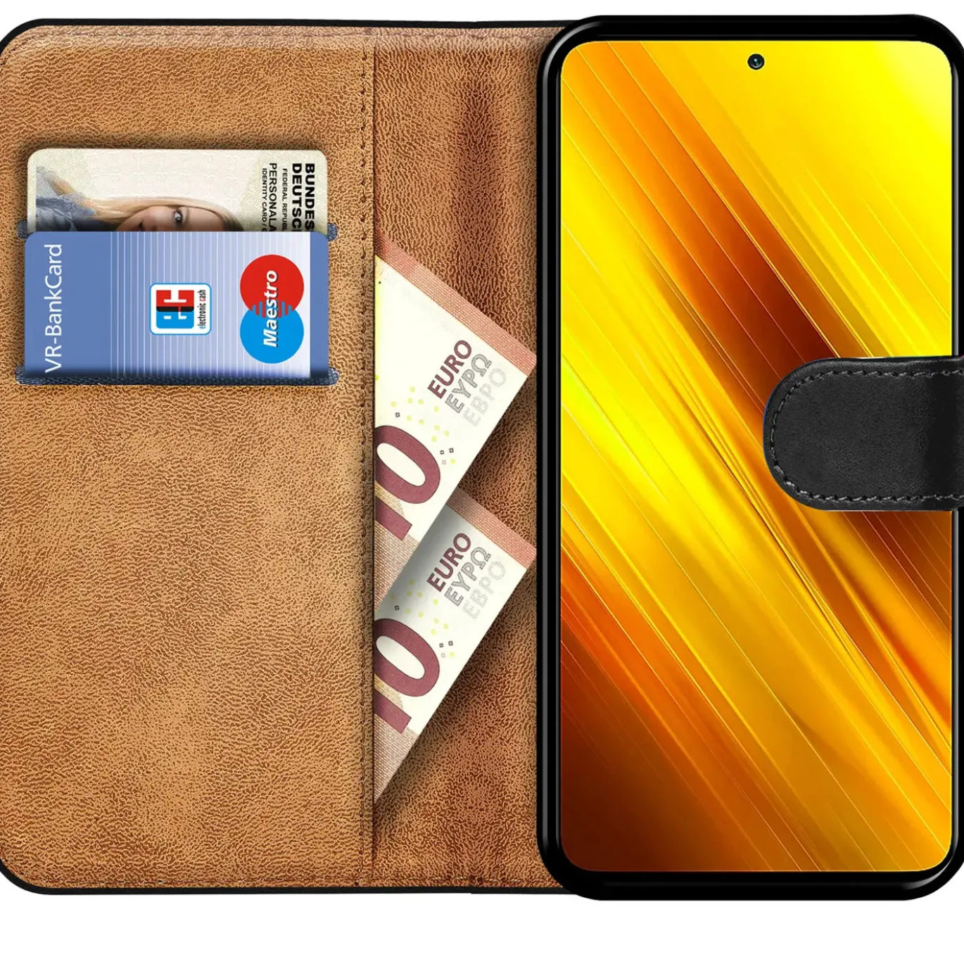 Xiaomi Poco X3 - Klapphülle mit Kartenfächern