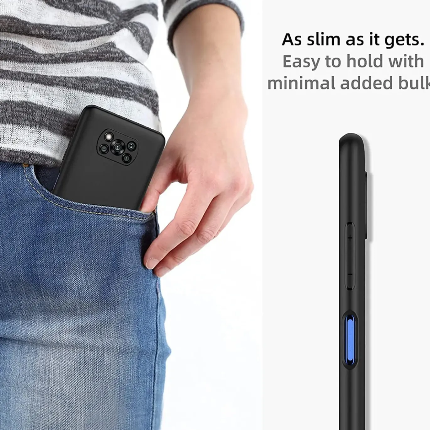 Xiaomi Poco X3 / X3 Pro - Slim Silikon Backcover Schwarz