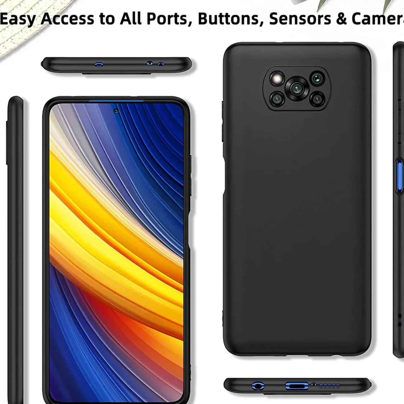 Xiaomi Poco X3 / X3 Pro - Slim Silikon Backcover Schwarz