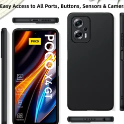 Xiaomi Poco X4 GT - Slim Silikon Backcover Schwarz