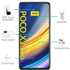 Xiaomi Poco X3 Pro - 2x 9H Panzer Glasfolie, Displayfolie