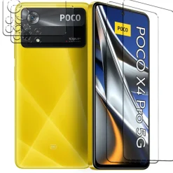 Xiaomi Poco X4 Pro 5G - 9H Displayschutzfolie 2x Display & Kamera