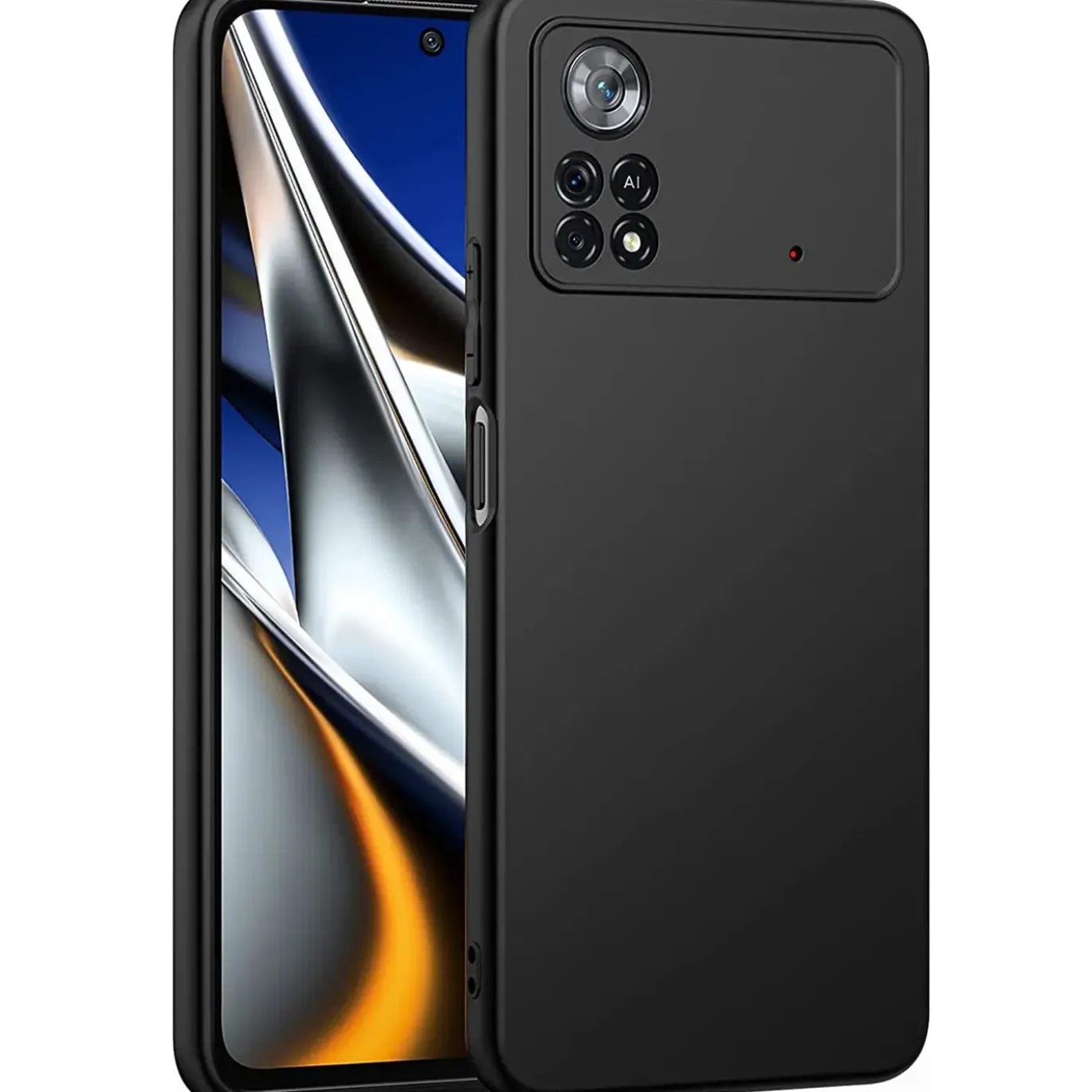 Xiaomi Poco X4 Pro 5G - Slim Silikon Backcover Schwarz