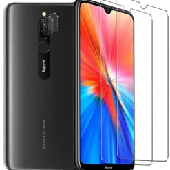 Xiaomi Redmi 8 - 9H Displayschutzfolie 2x Display & Kamera
