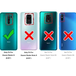 Xiaomi Redmi 9 - 9H Displayschutzfolie 2x Display & Kamera