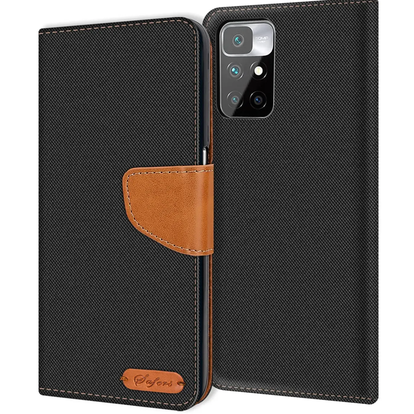 Xiaomi Redmi 10 - Jeanslook Klapphülle mit Kartenfach
