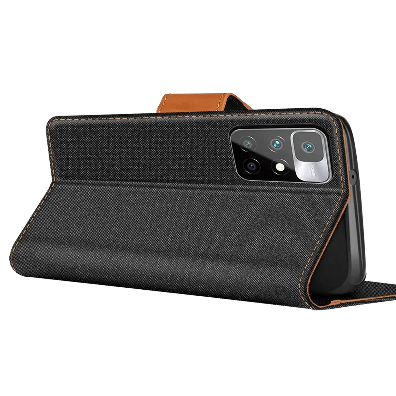 Xiaomi Redmi 10 - Jeanslook Klapphülle mit Kartenfach