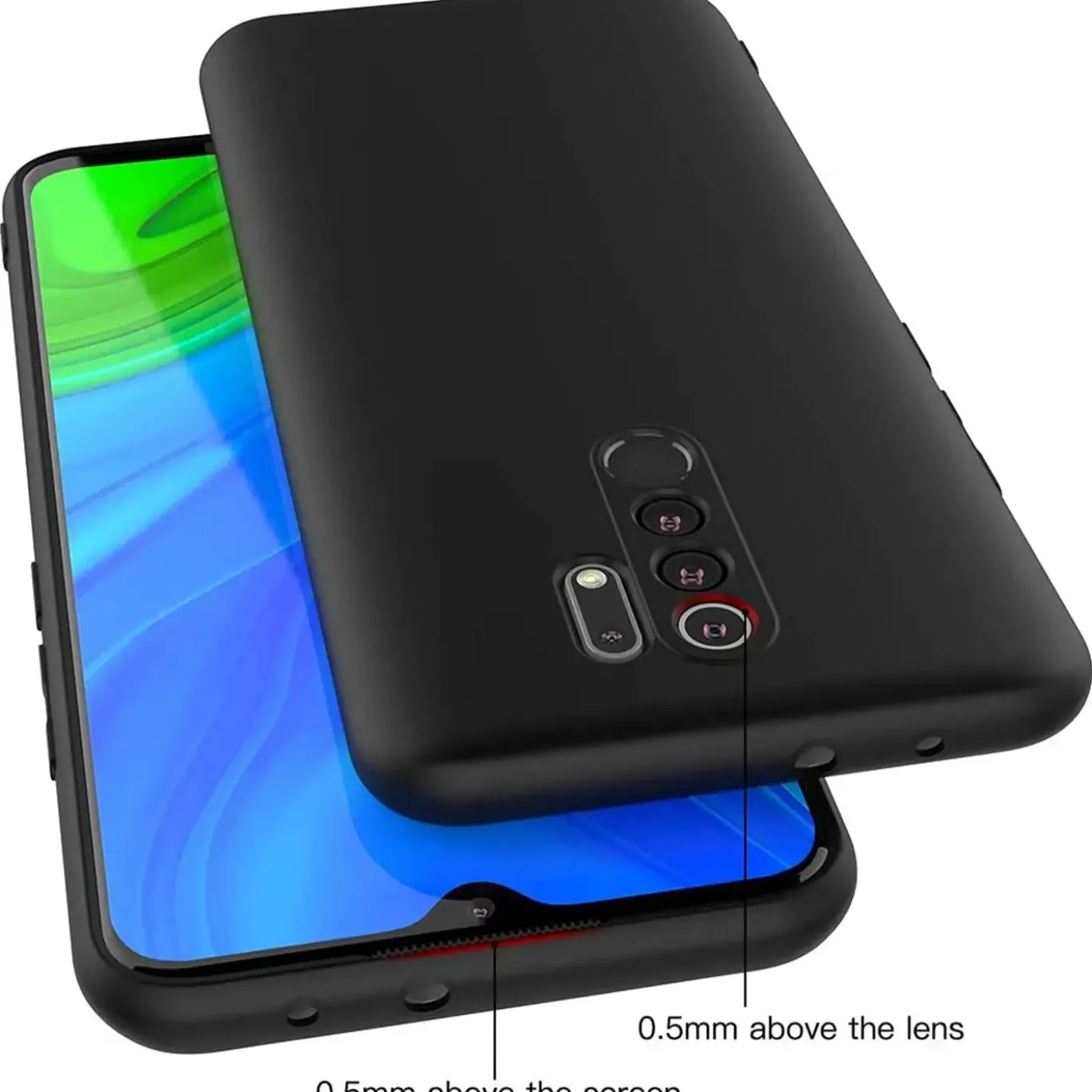 Xiaomi Redmi 9 - Slim Silikon Backcover Schwarz