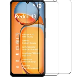 Xiaomi Redmi 13 - 2x 9H Panzer Glasfolie, Displayfolie