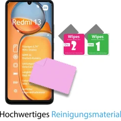 Xiaomi Redmi 13 - 2x 9H Panzer Glasfolie, Displayfolie