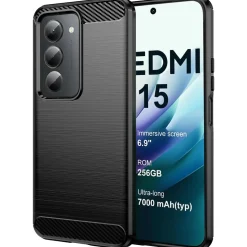 Xiaomi Redmi 15 4G/5G - Carbon Case Hülle, stoßfest