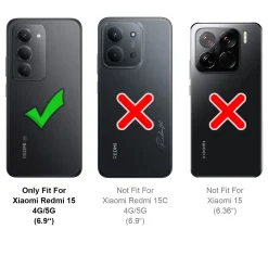 Xiaomi Redmi 15 4G/5G - Jeanslook Klapphülle mit Kartenfach
