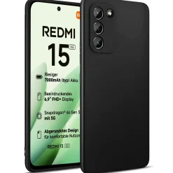 Xiaomi Redmi 15 4G/5G - Slim Silikon Backcover Schwarz
