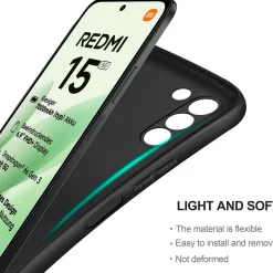 Xiaomi Redmi 15 4G/5G - Slim Silikon Backcover Schwarz