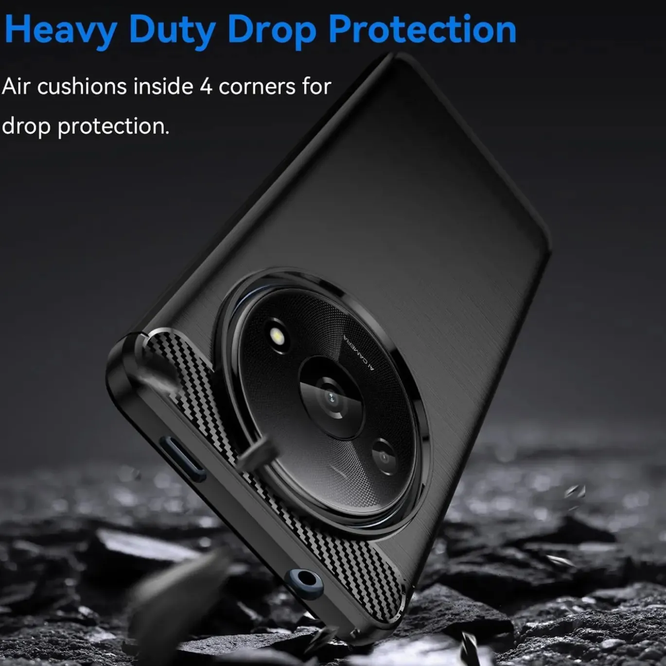 Xiaomi Redmi A3 - Carbon Case Hülle, stoßfest