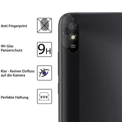 Xiaomi Redmi 9A - 9H Displayschutzfolie 2x Display & Kamera