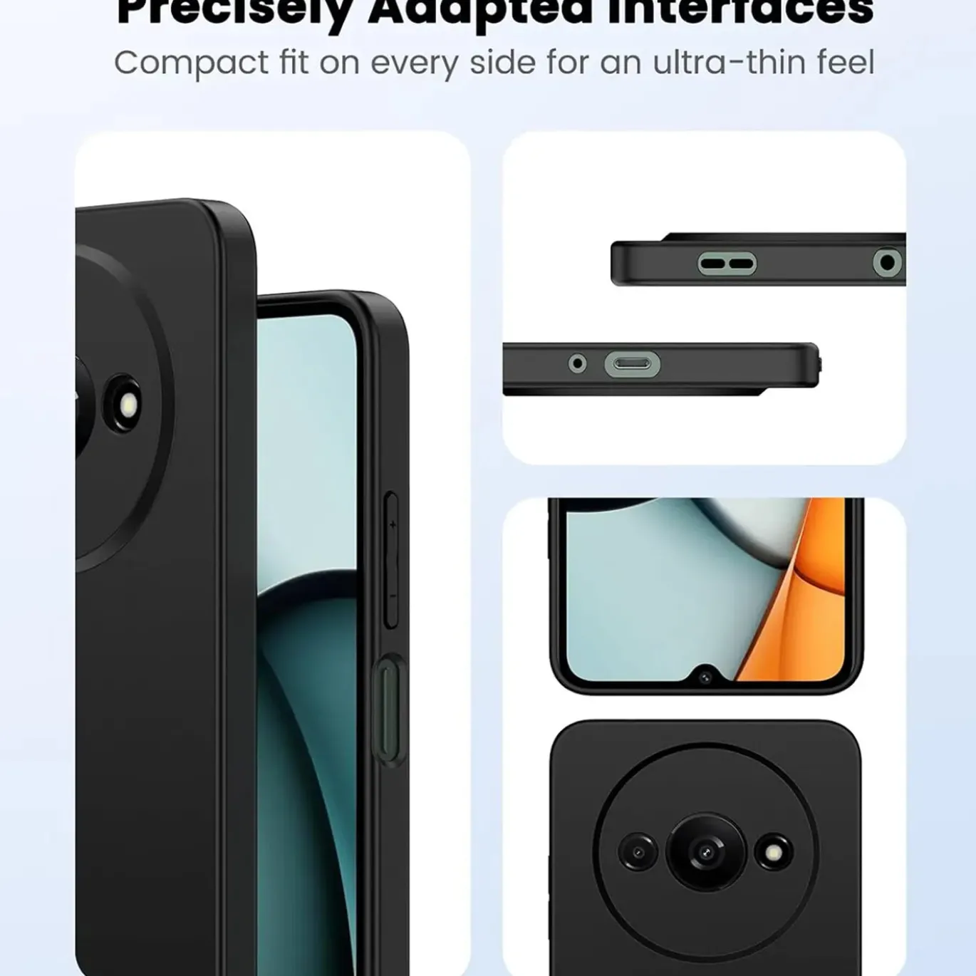 Xiaomi Redmi A3 - Slim Silikon Backcover Schwarz