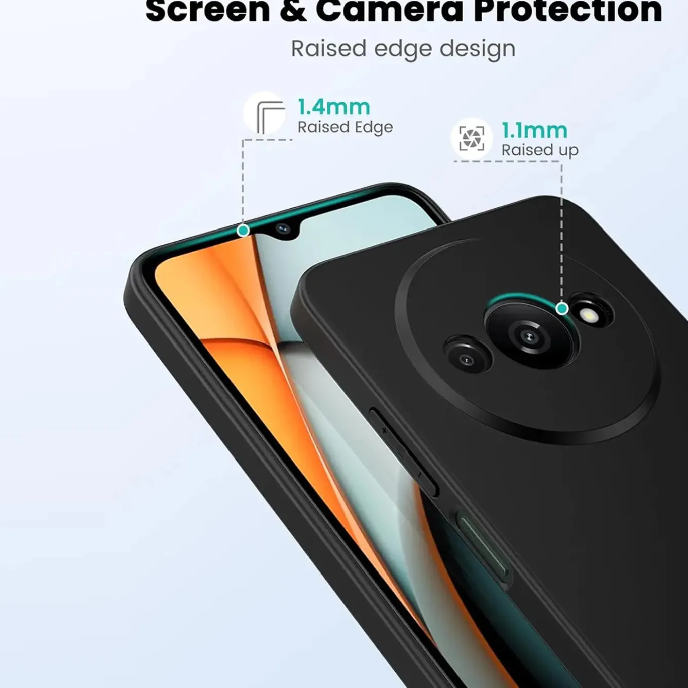 Xiaomi Redmi A3 - Slim Silikon Backcover Schwarz