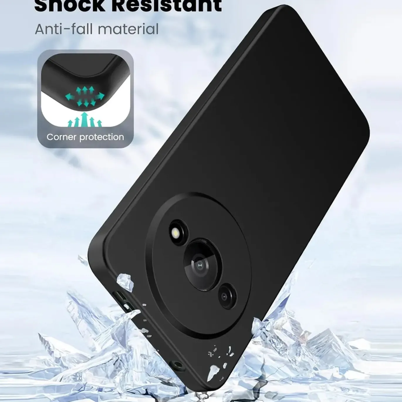 Xiaomi Redmi A3 - Slim Silikon Backcover Schwarz