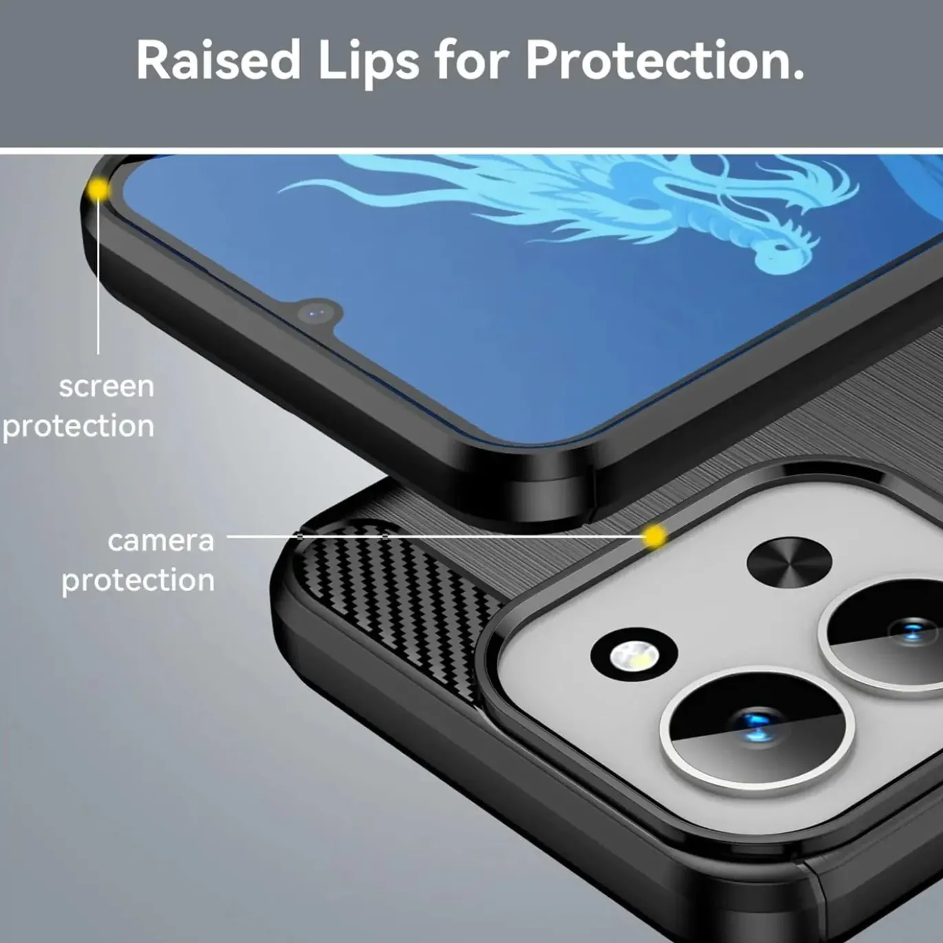 Xiaomi Redmi 15C - Carbon Case Hülle, stoßfest