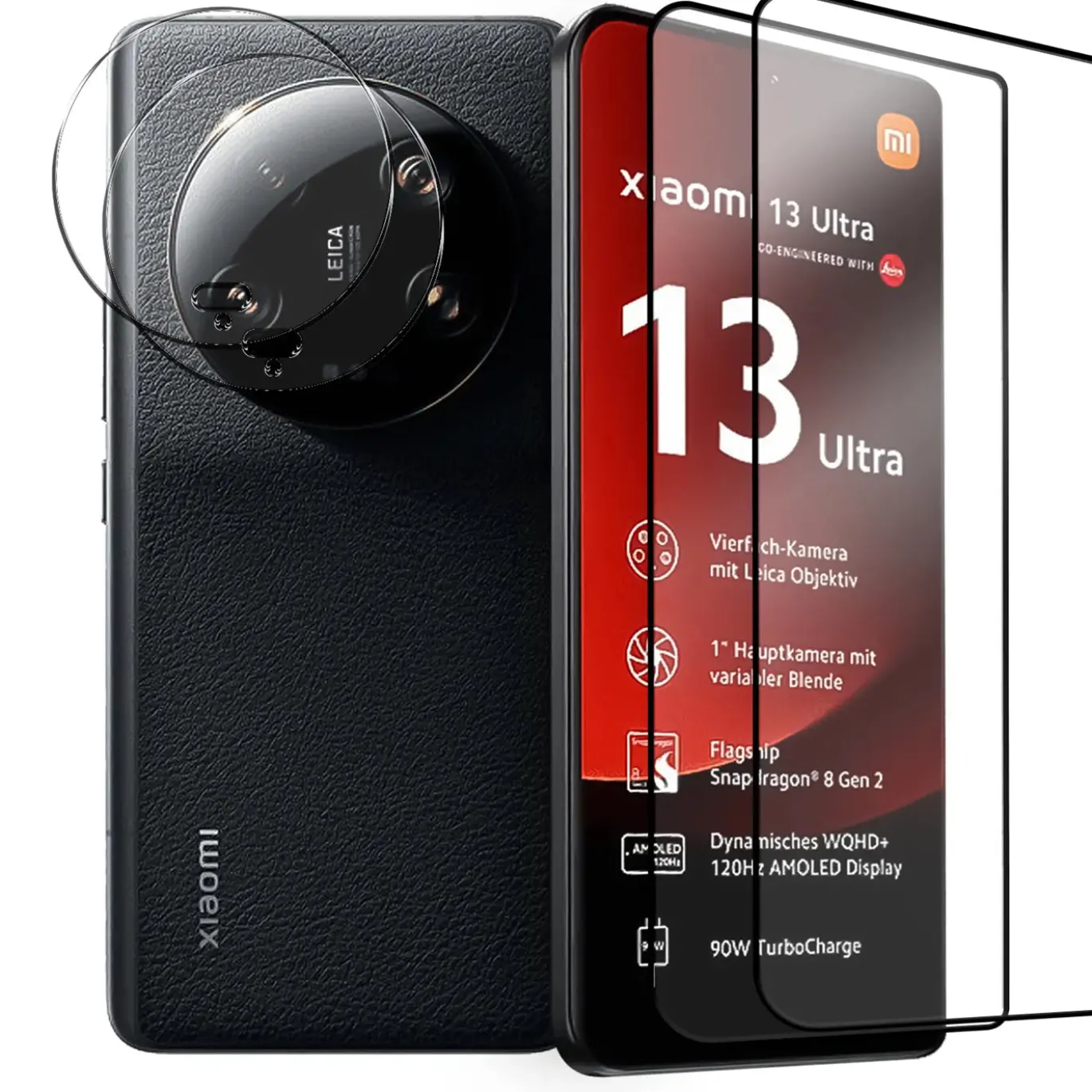 Xiaomi Redmi 14C - 9H Displayschutzfolie 2x Display & Kamera