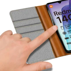 Xiaomi Redmi 14C - Jeanslook Klapphülle mit Kartenfach