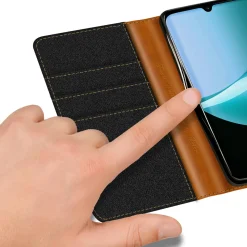Xiaomi Redmi 15C - Jeanslook Klapphülle mit Kartenfach