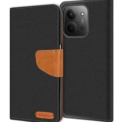 Xiaomi Redmi 15C - Jeanslook Klapphülle mit Kartenfach