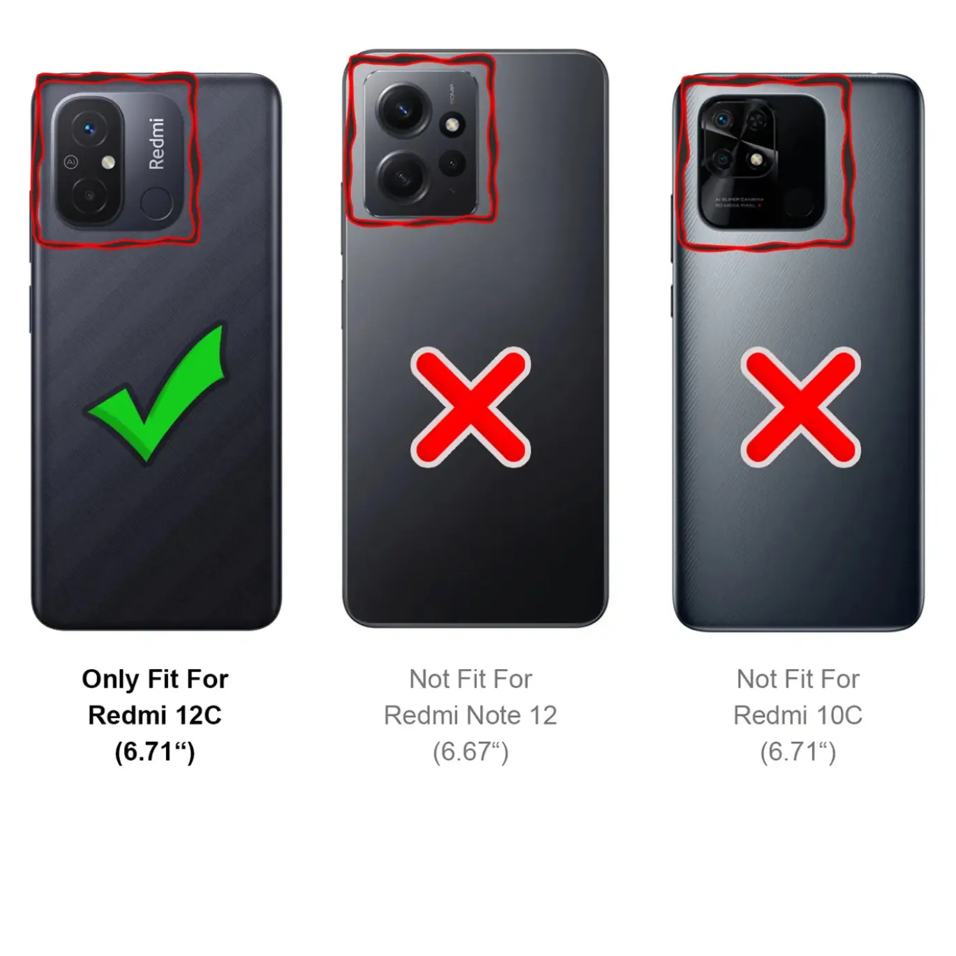 Xiaomi Redmi 12C - Klapphülle mit Kartenfächern
