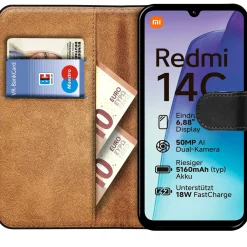 Xiaomi Redmi 14C - Klapphülle mit Kartenfächern