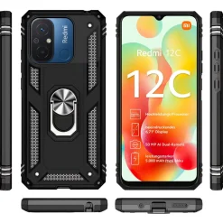 Xiaomi Redmi 12C - Outdoor Hardcase mit Ringhalter
