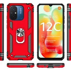 Xiaomi Redmi 12C - Outdoor Hardcase mit Ringhalter