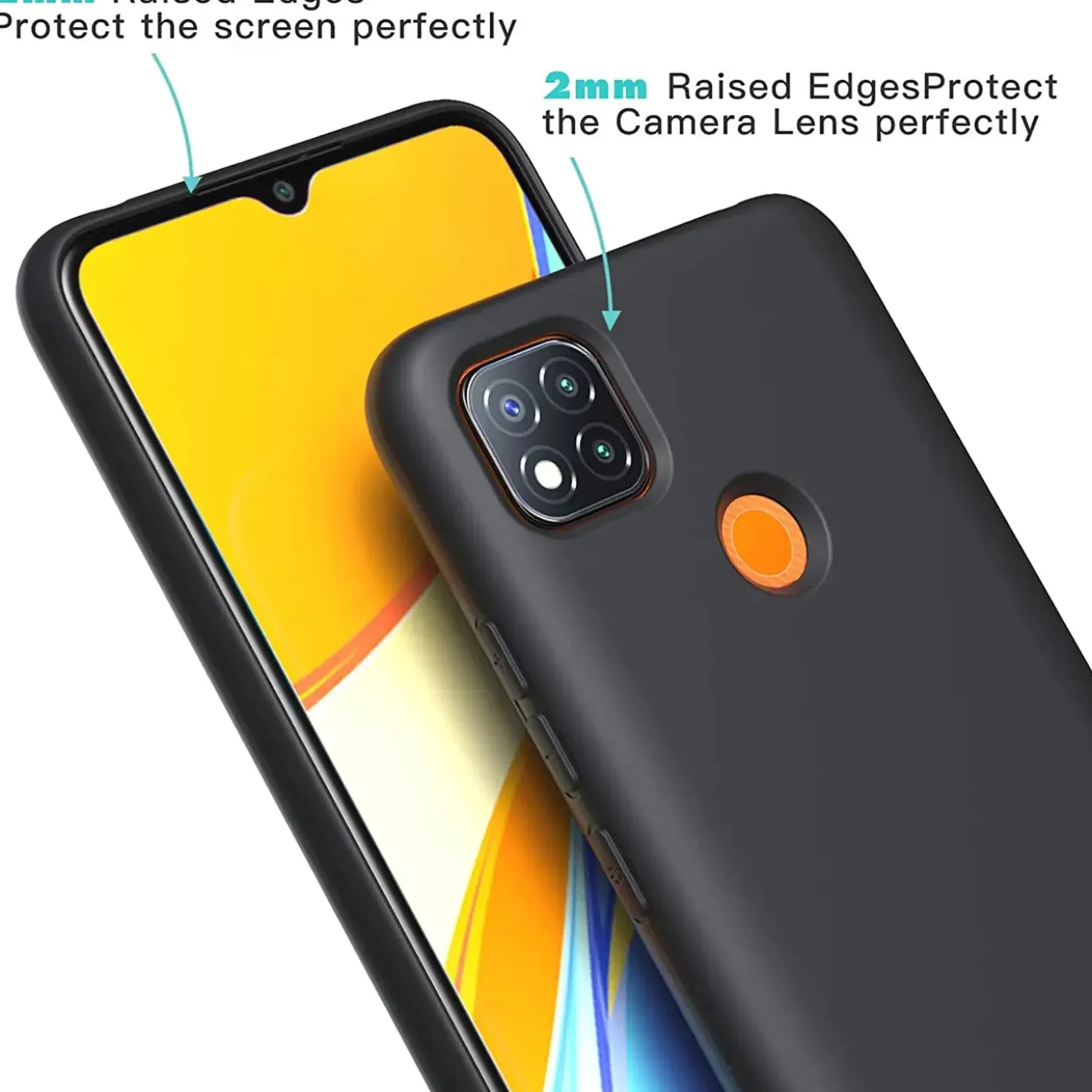 Xiaomi Redmi 9C - Slim Silikon Backcover Schwarz