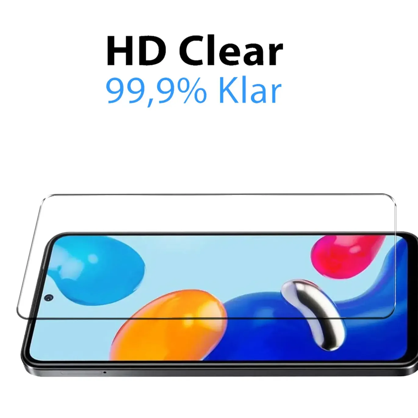 Xiaomi Redmi Note 11 - 9H Displayschutzfolie 2x Display & Kamera