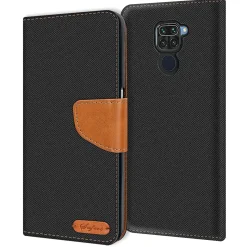 Xiaomi Redmi Note 9 - Jeanslook Klapphülle mit Kartenfach